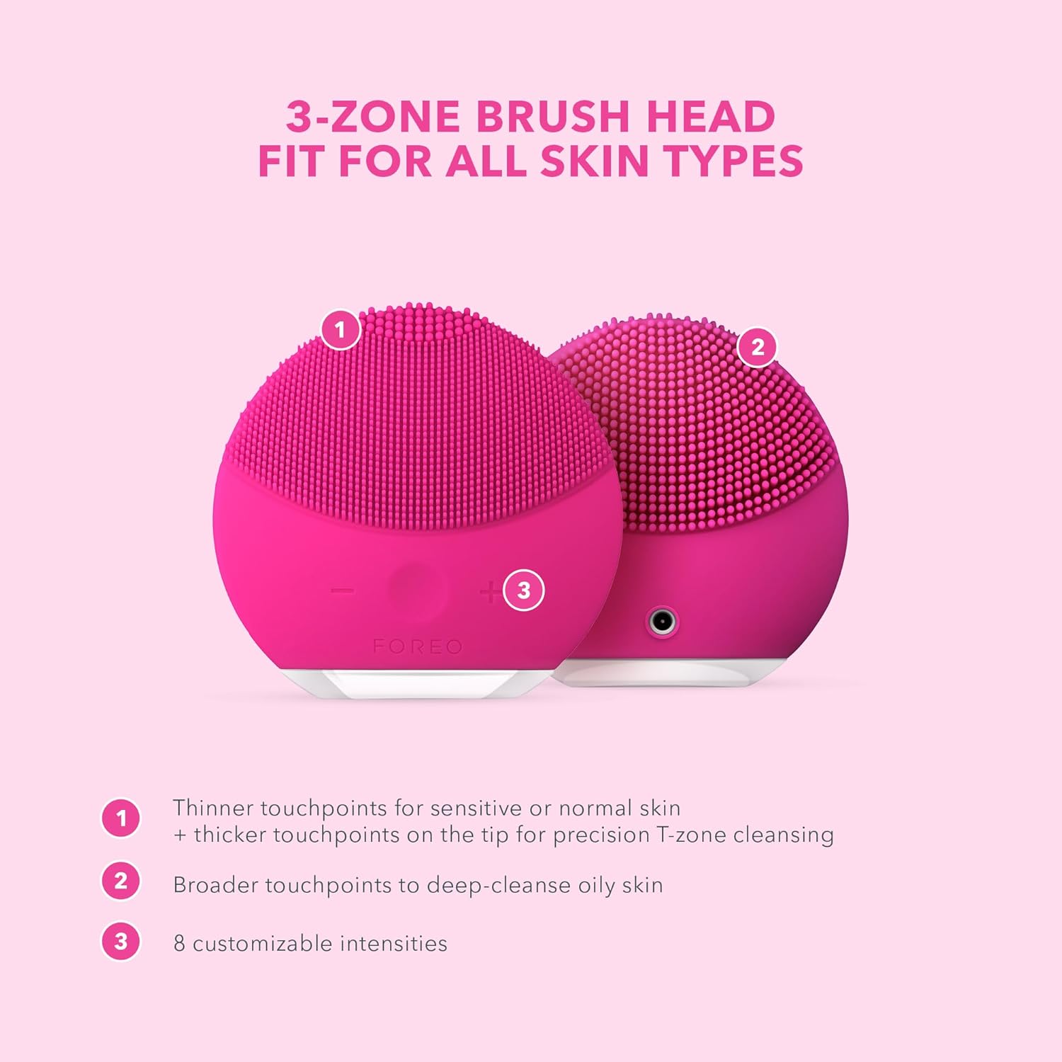 FOREO LUNA mini 2 Facial Cleansing Brush - Travel Accessories - Face Massager Electric - All Skin Types Ultra-hygienic Skincare - Simple Face Wash - Silicone Electric Face Cleanser - Pearl Pink : Amazon.co.uk: Beauty