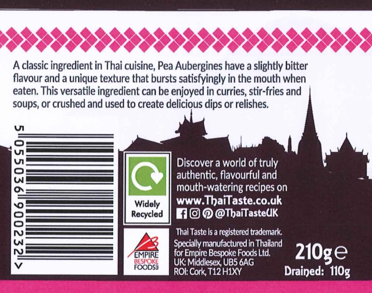 Thai Taste Pea Aubergines 210G