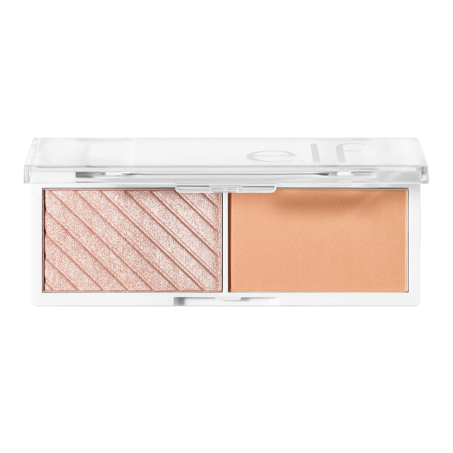 e.l.f. Cosmetics Bite-Size Face Duo, Highlighter, Bronzer & Blush Palette, Highly Pigmented, Cantaloupe, 0.049 Oz (1.4g), 0.049 ounces : Health & Household