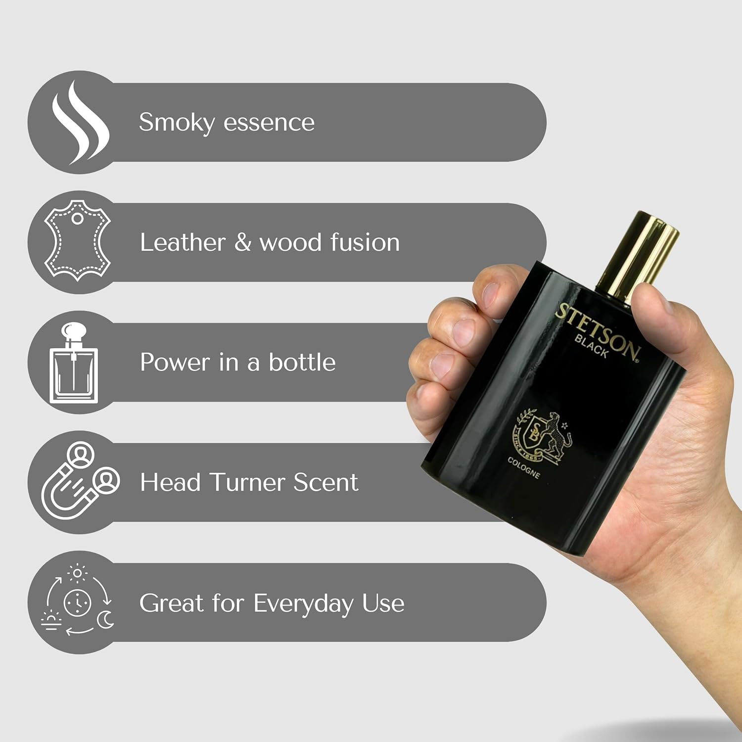 Stetson Black Cologne For Men Spray 3.4 Ounces : Beauty & Personal Care