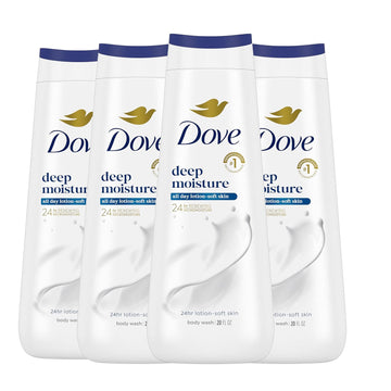 Dove Body Wash Deep Moisture For 24Hr Lotion-Soft Skin Moisturizing Skin Cleanser With No Sulfates No Parabens 3 Oz