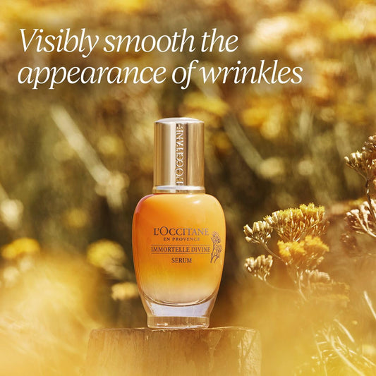 L'Occitane Immortelle Divine Face Serum: Anti-Aging, Visibly Reduce Appearance Of Wrinkles, Plump + Moisturize, With Immortelle Super Extract