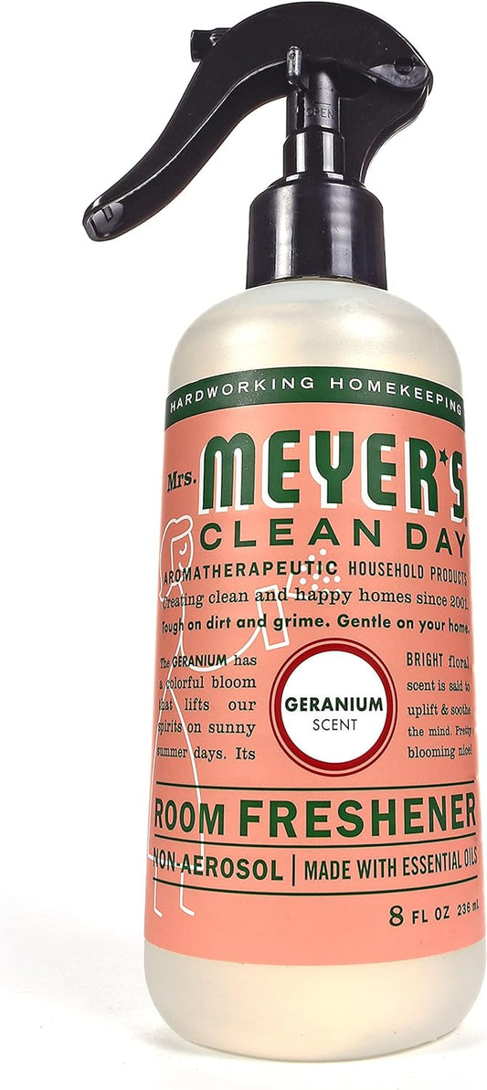 Mrs. Meyer's Clean Day Room Freshener Spray Bottle, Geranium Scent, 8 Fl oz (Pack of 1)
