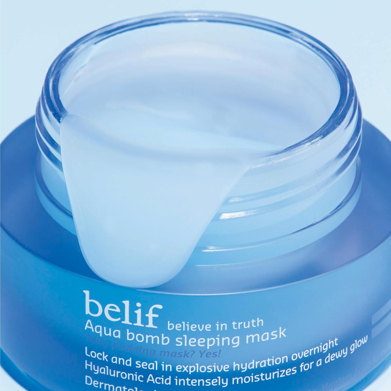 Belif Aqua Bomb Sleeping Mask - Korean Jelly Night Cream, Skin Barrier Repair Overnight Moisturizer, Lightweight, Hydrating & Plumping, Napiers Herbal Formula, 1.6 Fl Oz