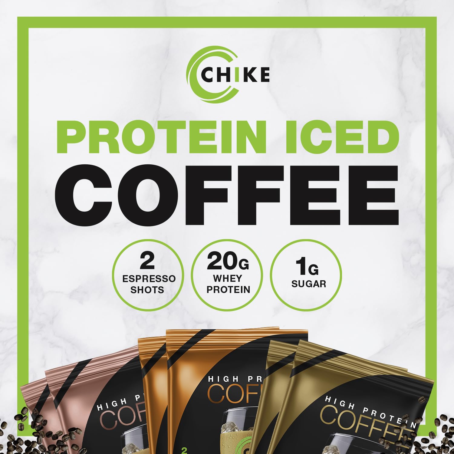 Chike Autumn Spice High Protein Iced Coffee Sampler Pack, 20 G Protein, 2 Shots Espresso, 1 G Sugar, Keto Friendly and Gluten Free, 6 Single Serve Packets : Health & Household