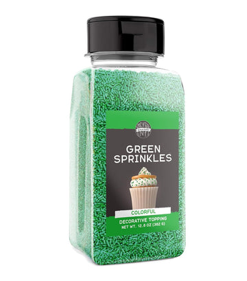 Birch & Meadow Green Sprinkles,12.8 Oz, Fun & Decorative Topping, Crunchy Texture