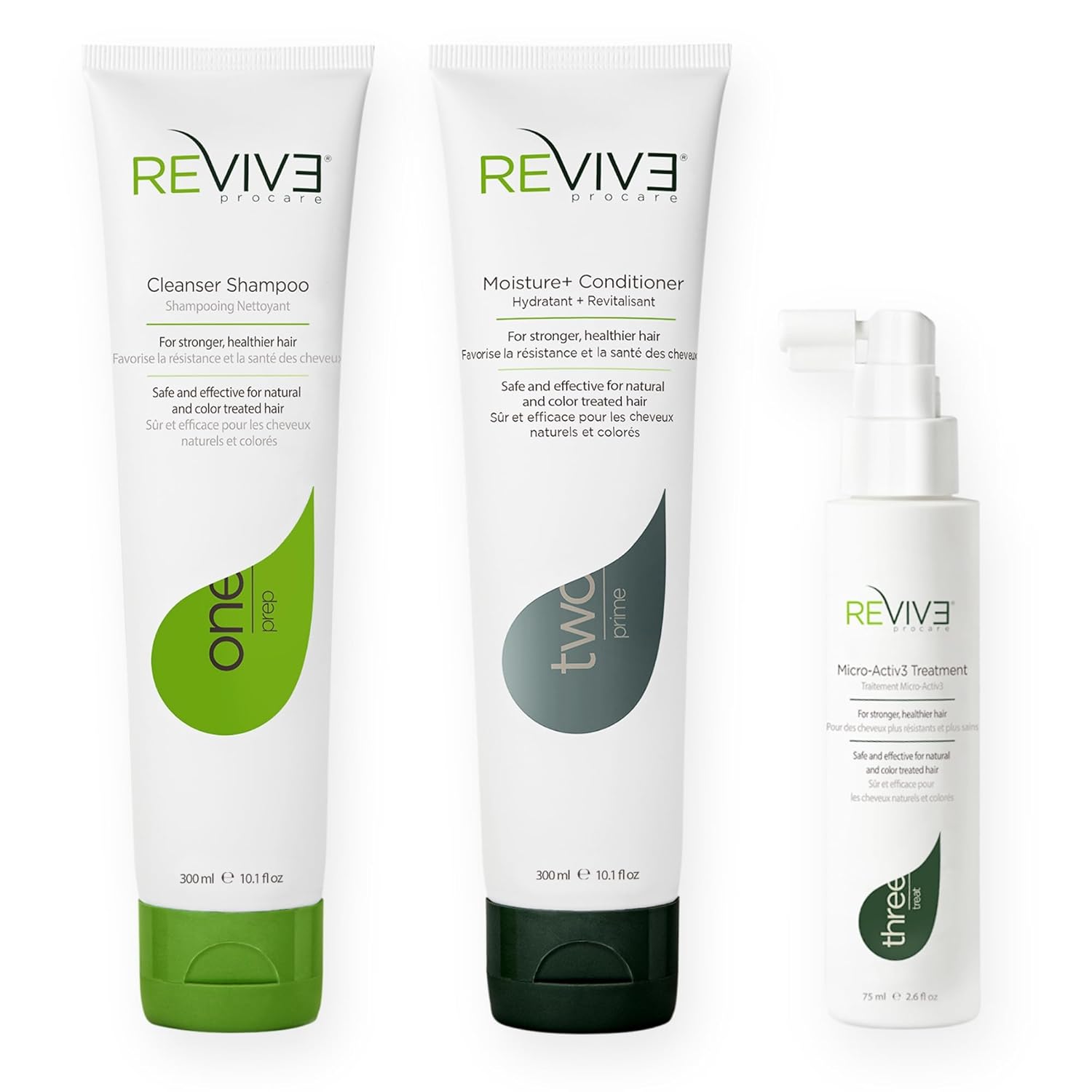 30 Day Trial Kit - 3-Part System For Fine And Thinning Hair - Sulfate And Paraben Free - Leave-In Hair Treatment Shampoo And Conditioner - Thinning Hair Treatment For Men And Women