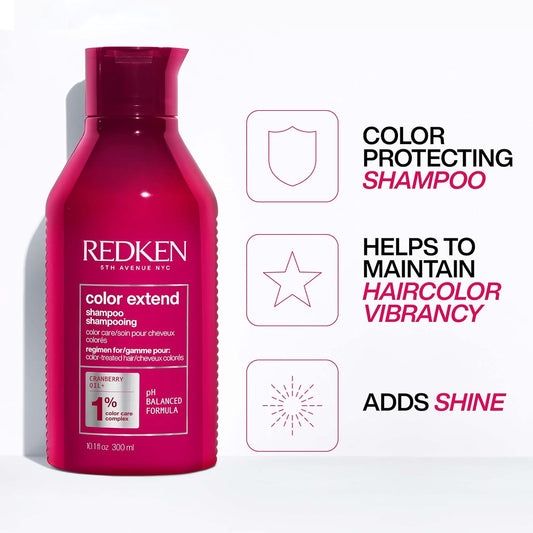 Redken Color Extend Shampoo | For Color-Treated Hair | Cleanses Hair Leaving It Manageable & Shiny