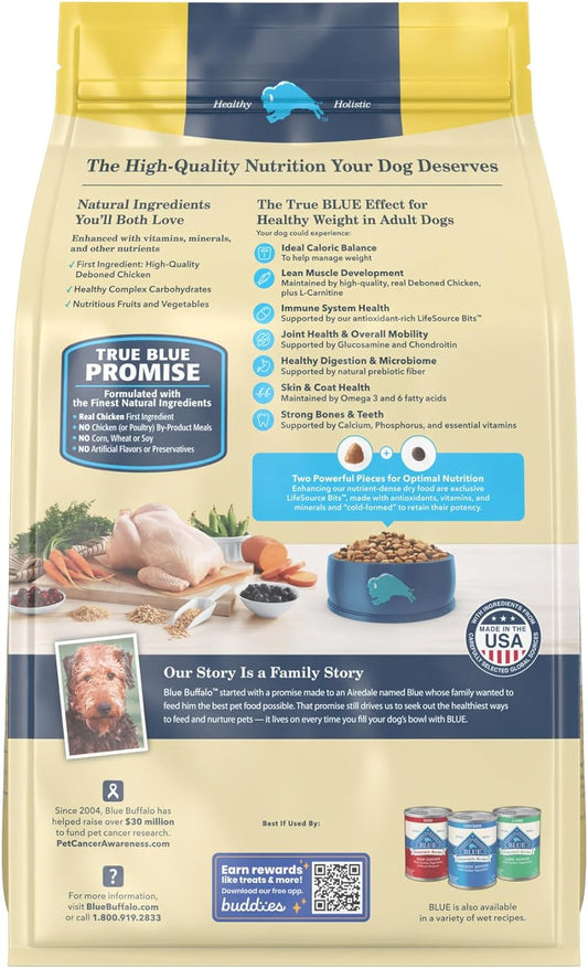 Blue Buffalo Life Protection Formula Natural Adult Healthy Weight Dry Dog Food, Chicken and Brown Rice 5-lb Trial Size Bag