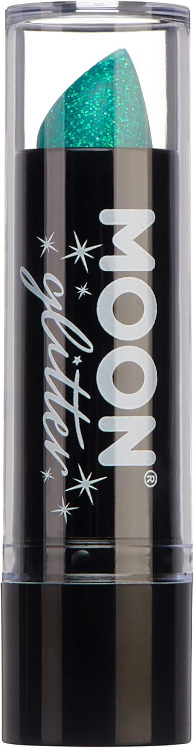 Iridescent Glitter Lipstick by Moon Glitter - 4.2g - Green : Amazon.co.uk: Beauty
