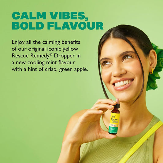 Rescue Remedy Dropper 20Ml (Chocolate & Peppermint) Comfort & Reassurance, Alcohol Free, Natural Emotional Wellness Day Support, Flower Essence Vegan Formula, Travel, Exams