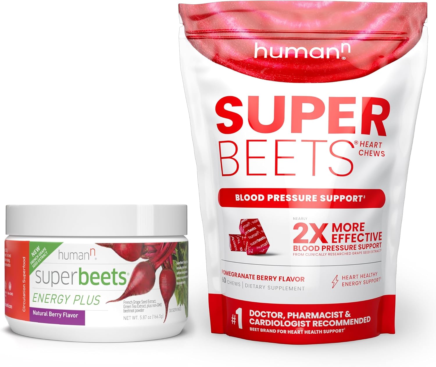 Humann Superbeets Energy Plus & Superbeets Heart Chews