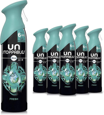 Febreze Unstoppables Fresh Aerosol, 300 ml, Pack of 6