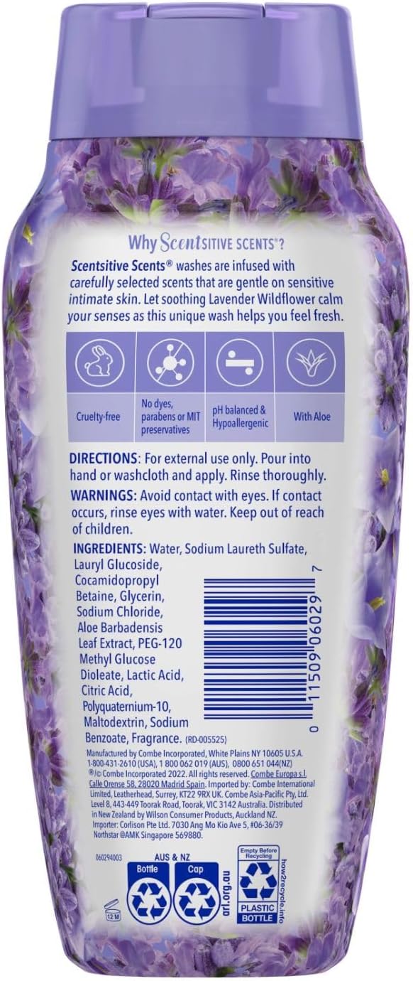 Vagisil Feminine Wash for Intimate Area Hygiene, Scentsitive Scents, pH Balanced and Gynecologist Tested, Spring Lilac, 12 oz (Pack of 1) : Health & Household