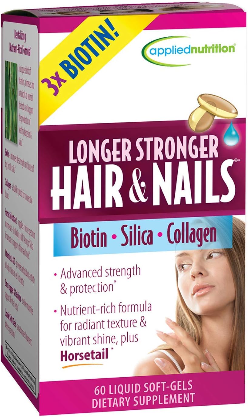 Applied Nutrition Longer, Stronger Hair and Nails, 60-Count