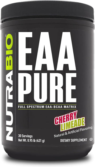 Nutrabio – Eaa Pure – 9 Amino Acids – Muscle Repair And Recovery, 30 Servings, Strawberry Lemon Bomb – Pre Or Post Workout – All Day Recovery