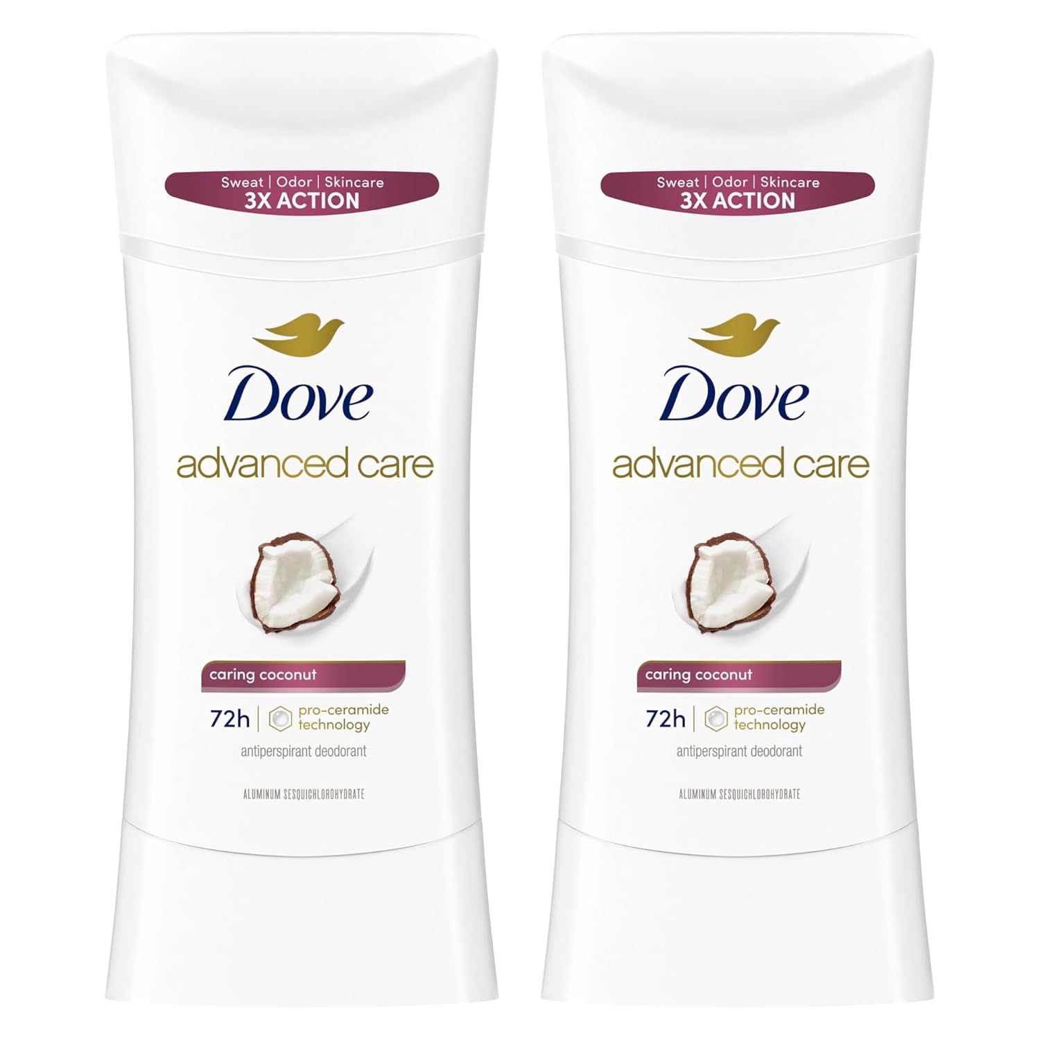 Dove Advanced Care Antiperspirant Deodorant Stick Cool Essentials For Helping Repair Skin Barrier After Shaving, With 72-Hour Sweat & Odor Protection, 2.6 Oz