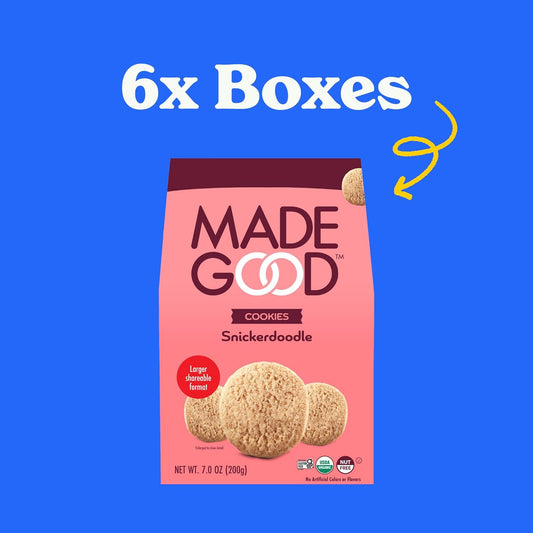 Madegood Snickerdoodle Cookies (6 Boxes, 7Oz Each) Organic, Improved Taste & Texture