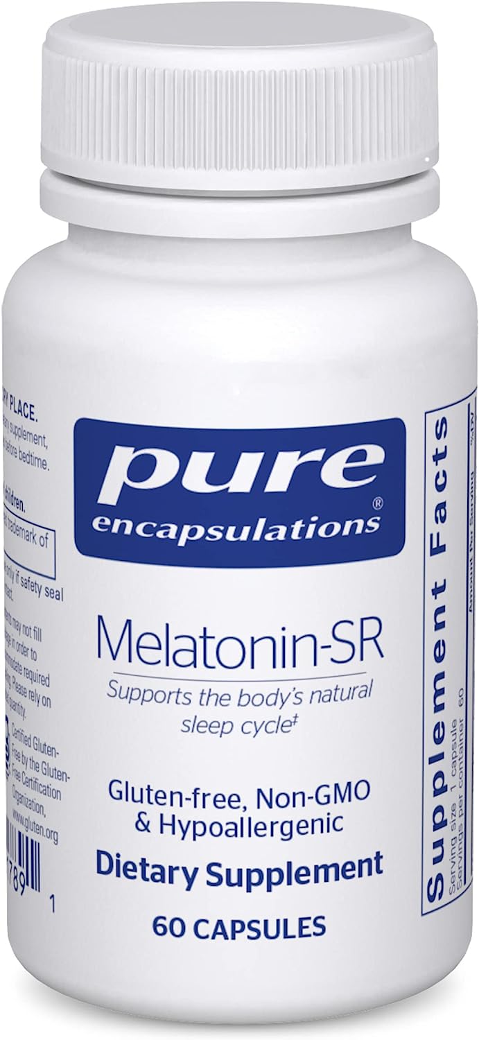Pure Encapsulations Melatonin-Sr - Extended Release Melatonin - Supports Restful Sleep* - Sleep Supplement - Gluten Free & Vegan - 60 Capsules