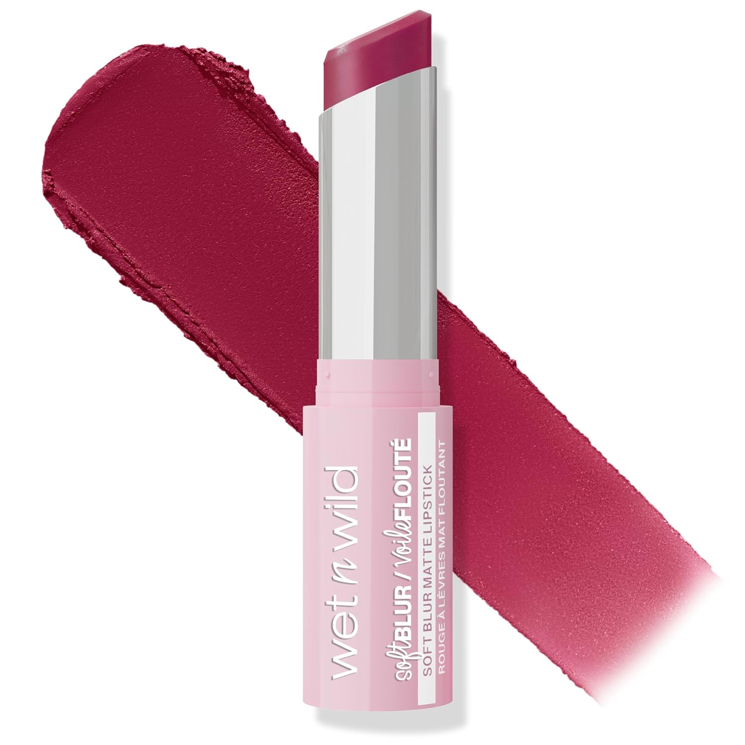 Wet N Wild Soft Blur Matte Lipstick, Velvety Semi-Sheer Buildable Color, Soft Matte Powdery Finish, Comfortable Wear, Vegan & Cruelty-Free - Homecoming Queen