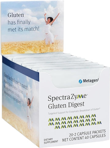 Metagenics Spectrazyme Gluten Digest - Digestive Enzyme - Help Digest Wheat, Barley & Rye Grains* - Gut Health Supplement* - Non-Gmo, Gluten-Free & Vegetarian - 40 Capsules