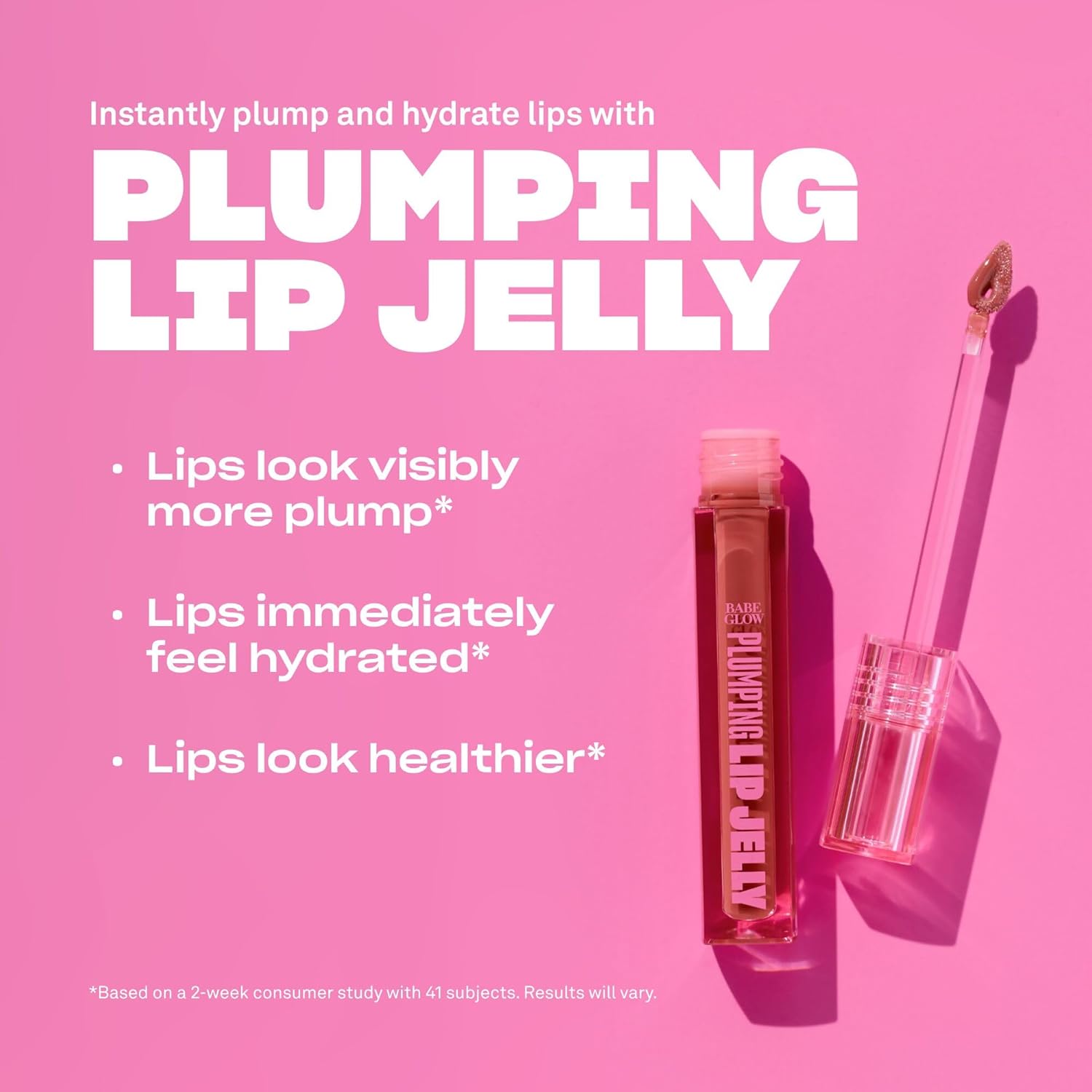Babe Original Plumping Lip Jelly For Fuller Looking Lips | Lip Gloss With Peptides Hyaluronic Acid Plumps & Hydrates Lips | Cruelty-Free, Vegan Formula With High Shine & Long-Lasting Color, Peach : Beauty & Personal Care