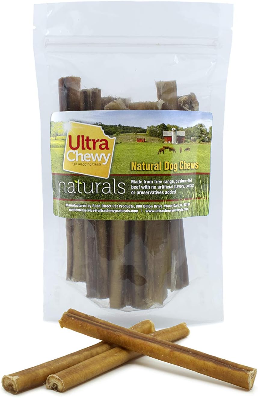 Ultra Chewy 6-Inch Odor Free Bully Stick 12 Pack: Best Bully Sticks for Small to Large Dogs - Top Choice Treats Sticks for a Healthy Chew - Fully Digestible - Rawhide Free : Pet Supplies
