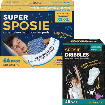 Sposie Diaper Booster Pads - Underwear and Diaper Liners for Potty Training, Potty Training Underwear Inserts and Incontinence Underwear Liners