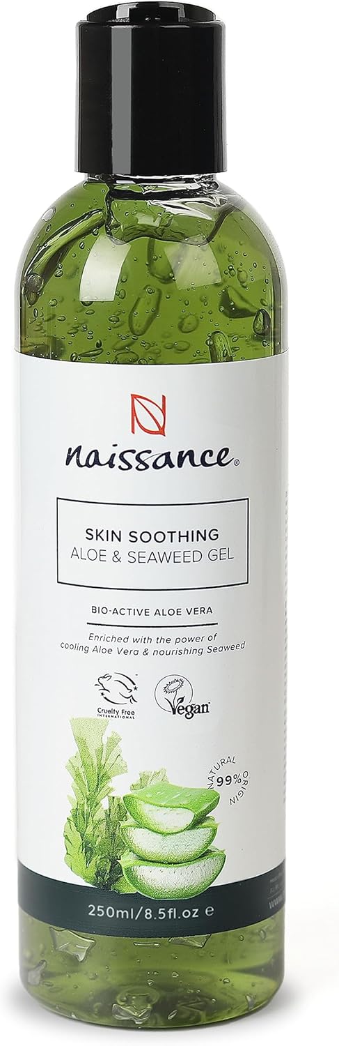 Naissance Aloe Vera and Seaweed Gel (No. 708) 250ml- Pure, Natural, Cruelty Free - Ideal for Skincare and Hair - Soothing, Cooling and Moisturising : Amazon.co.uk: Beauty