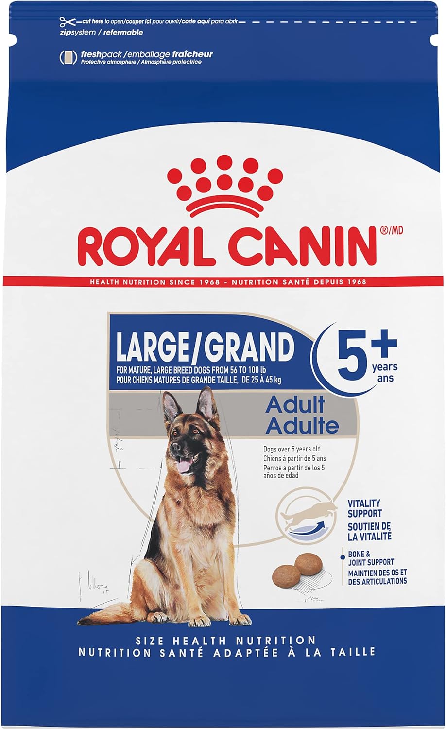 Royal Canin Large Adult 5+ Dry Dog Food for Older Dogs, 30 lb bag