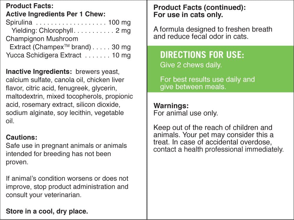 Pet Naturals Clean Scat Digestive Support Supplement for Cats, 45 Bite Sized Chews - Litter Box Odor Control and Intestinal Support : Pet Supplements And Vitamins : Pet Supplies