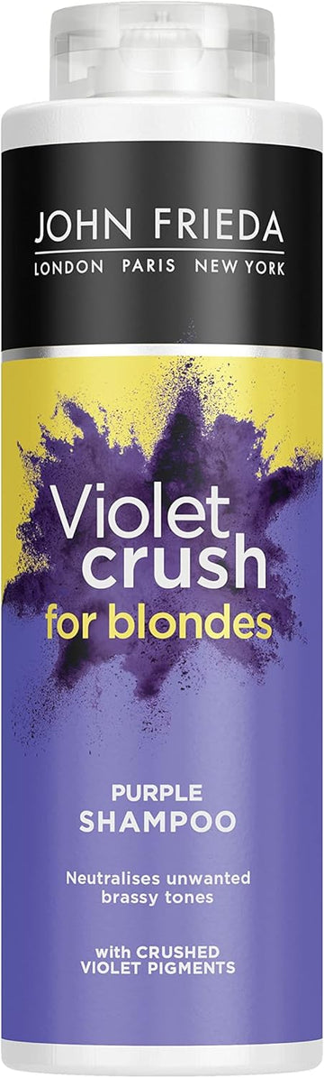 John Frieda Violet Crush Purple Shampoo 500 Ml, Purple Toning Shampoo For Blonde Hair, Shampoo Value Pack