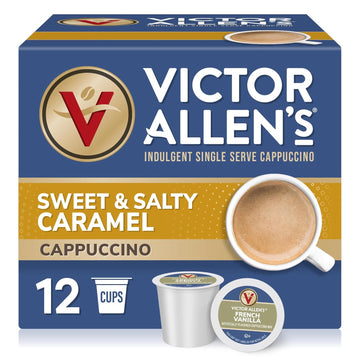 Victor Allen'S Indulgent Sweet & Salty Caramel Cappuccino Single Cup (2.0 Compatible) 12 Count (Pack Of 1)