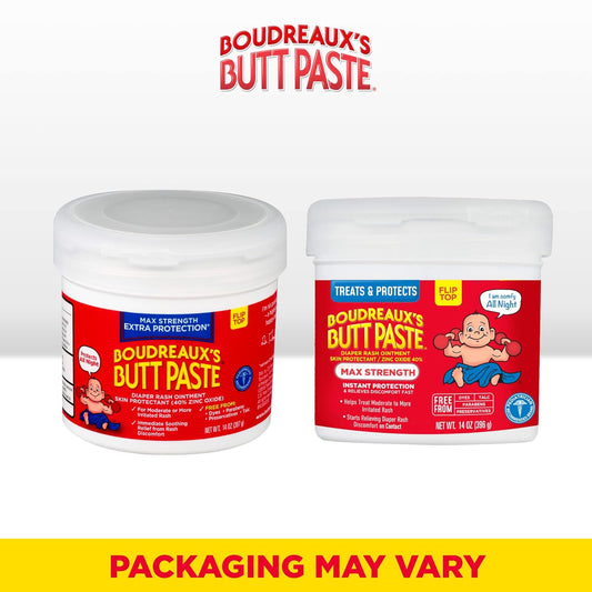 Boudreaux'S Butt Paste Diaper Rash Ointment | Maximum Strength | 14 Ounce And 2 Ounce, Combo 1