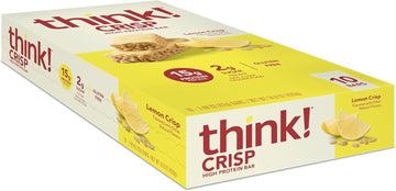 Think! Protein Bars, High Protein Snacks, Gluten Free, Kosher Friendly, Lemon Crisp, 10 Count (Packaging May Vary)