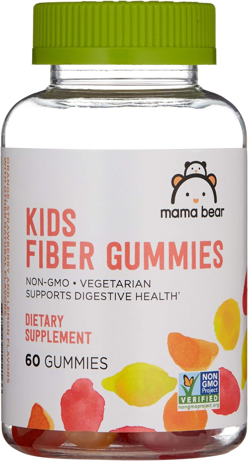 Mama Bear - Kids Fiber Gummies - Supports Digestive Health, Orange, 60 Count