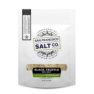 Italian Black Truffle Salt Organic Rosemary 5 Oz. Resealable Pouch - San Francisco Salt Company