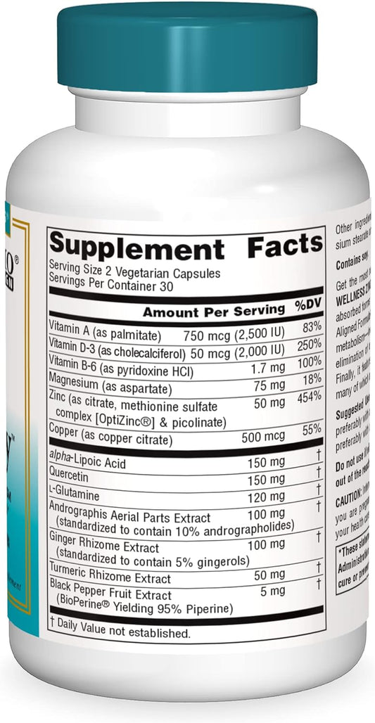 Source Naturals Wellness Zincmunity, Supports Zinc Absorption, Metabolism And Utilization For Immune Heath*, 50 Mg Zinc - 60 Vegetarian Capsules