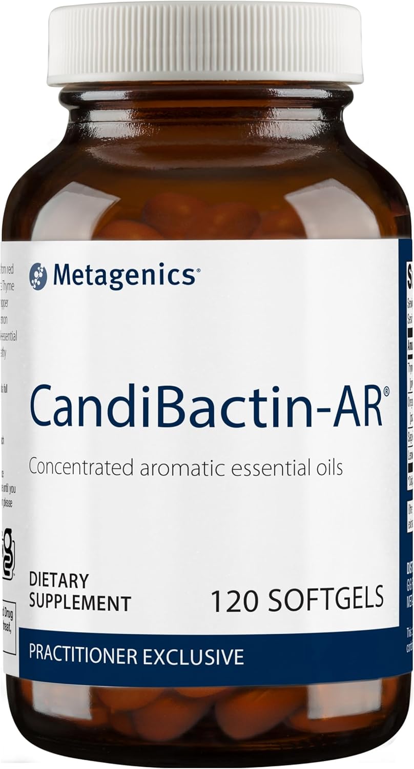 Metagenics Candibactin-Ar - Concentrated Aromatic Essential Oils - With Thyme Oil & Oregano Oil - Gut Health Supplements* - For Intestinal Microbial Balance* - Gluten-Free - 120 Softgels