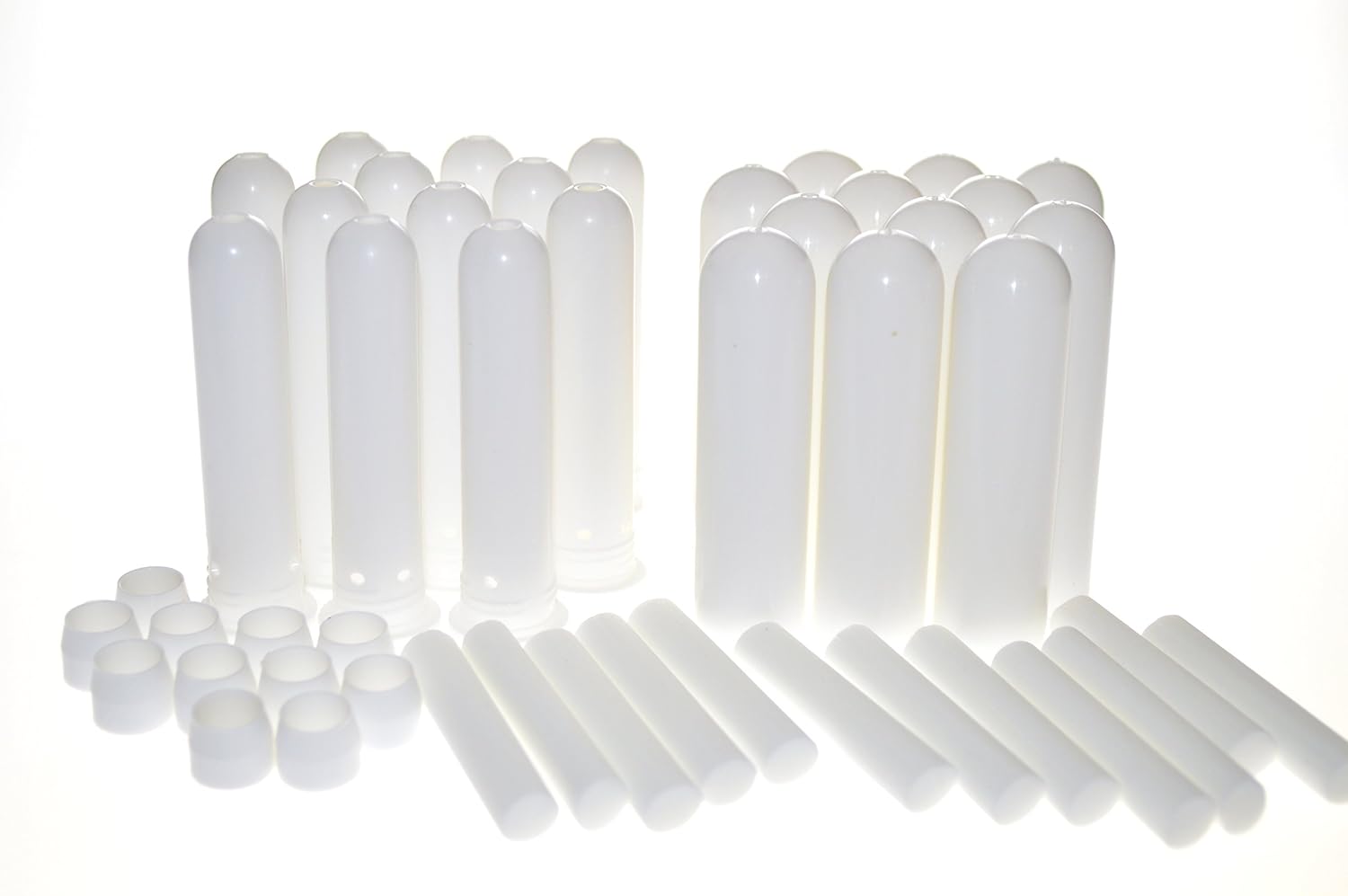 Wild Essentials Essential Oil Inhaler Tubes, Sticks (24 Pack), Wicks, Aromatherapy On The Go, Compact, Lightweight, Made In Usa, Thick Medical Grade Plastic, Portable, Degradation Resistant, Premium