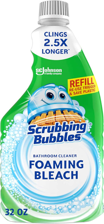 Scrubbing Bubbles Foaming Bleach Bathroom Cleaner, Refill Bottle, 32 Oz