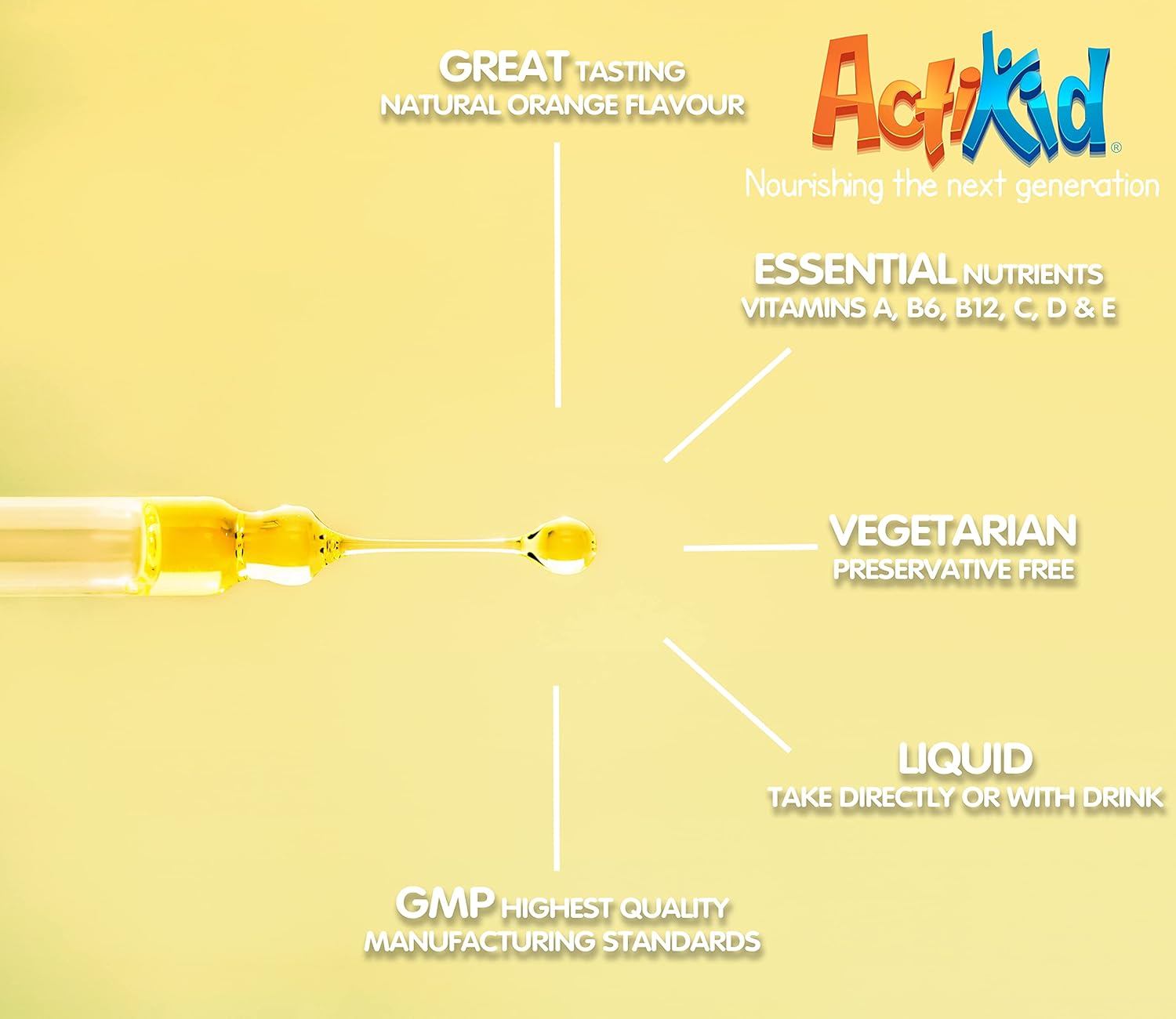 ActiKid Multi-Vitamin Drops 25ml, Gelatine Free (Vitamin Drops for Babies, Infants and Children), Immunity Boost : Amazon.co.uk: Health & Personal Care