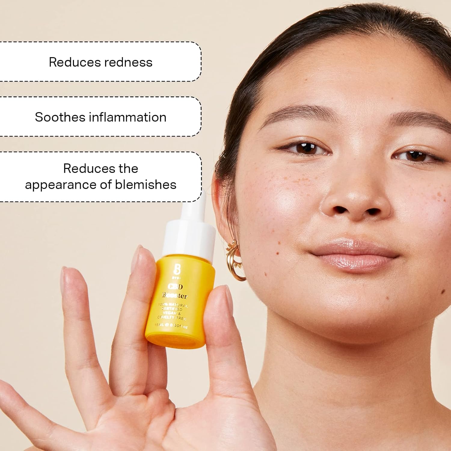 BYBI Beauty CBD Booster | Facial Oil | Calm Stressed Skin, Eases Blemishes and Reduce Redness | Contains 100mg CBD Hemp Oil | 15 ml : Amazon.co.uk: Beauty