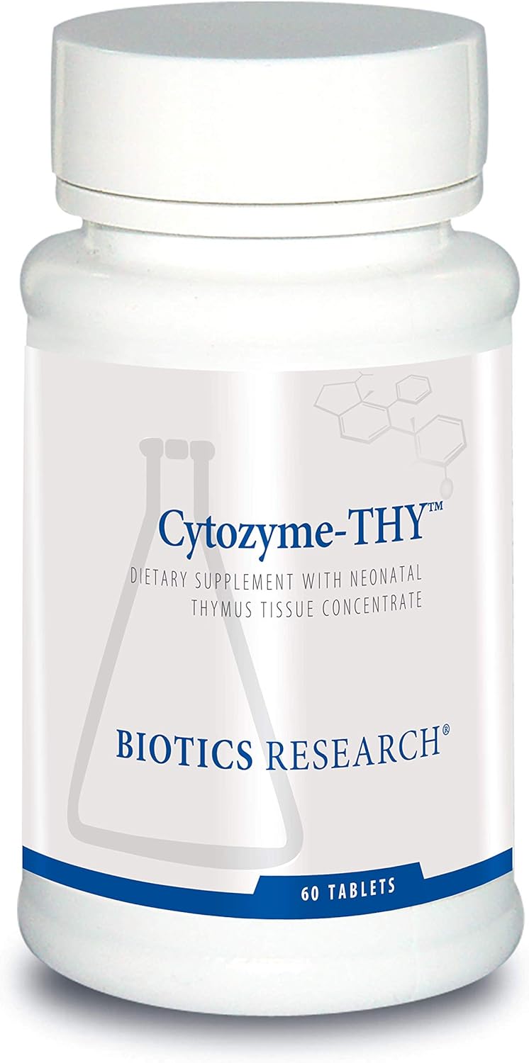 Biotics Research Cytozyme Thy Neonatal Thymus Concentrate. Supports Health of The Thymus Gland. Healthy Immune Response and Pathway Processes. Supports Immune System 60 Tabs