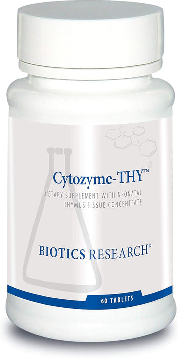 Biotics Research Cytozyme Thy Neonatal Thymus Concentrate. Supports Health Of The Thymus Gland. Healthy Immune Response And Pathway Processes. Supports Immune System 60 Tabs