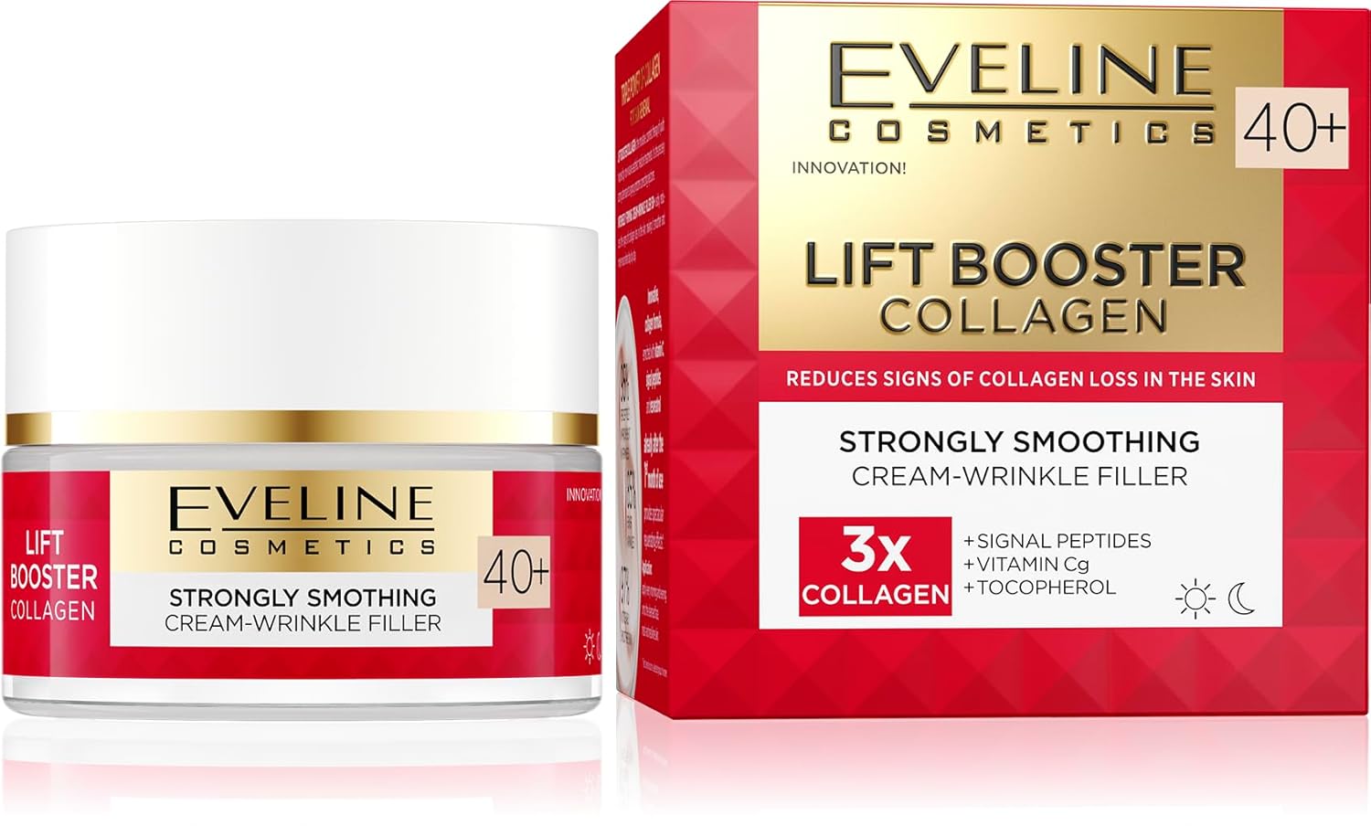 Eveline Cosmetics Lift Boost Collagen Cream-Wrinkle Filler 40+ 50Ml, 3.4 Fl Oz (Pack Of 1)