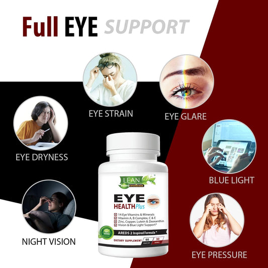Areds 2 Eye Health Plus W/ Copper, Vitamin A B C E, Lutein & Zeaxanthin, Quercetin, Zinc, Bilberry Extract, Biotin - Sight Care, Dryness, Strain, Night Vision Supplement For Adults 60 Capsule
