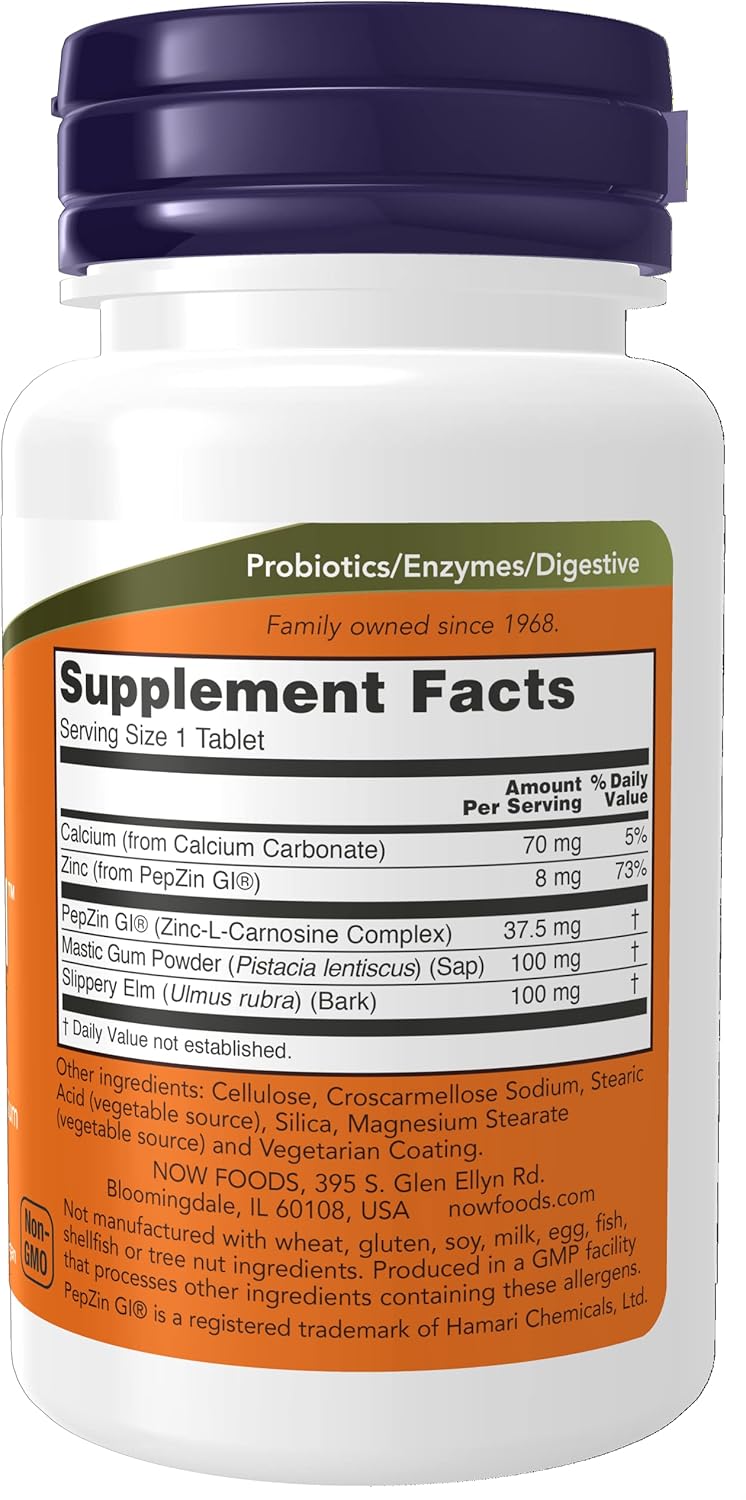 NOW Supplements Ulcetrol™, Digestive Health*, With PepZin GI® & Mastic Gum, Supports Gastric Health*, 60 Tablets