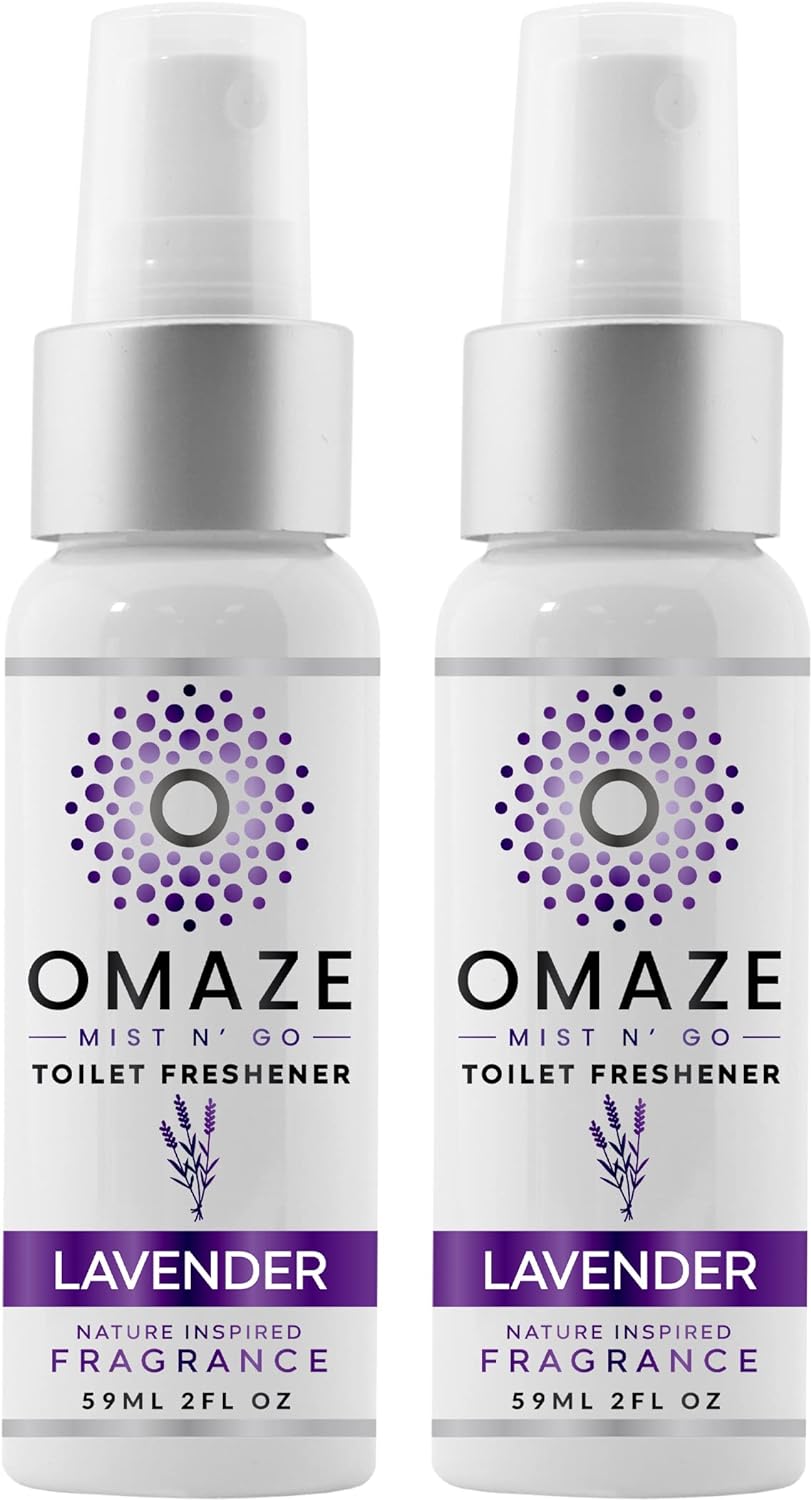 Mist N Go Toilet Freshener, Lavender Scent 2Fl Oz (2 Pack) | Odor Neutralizer for Toilets