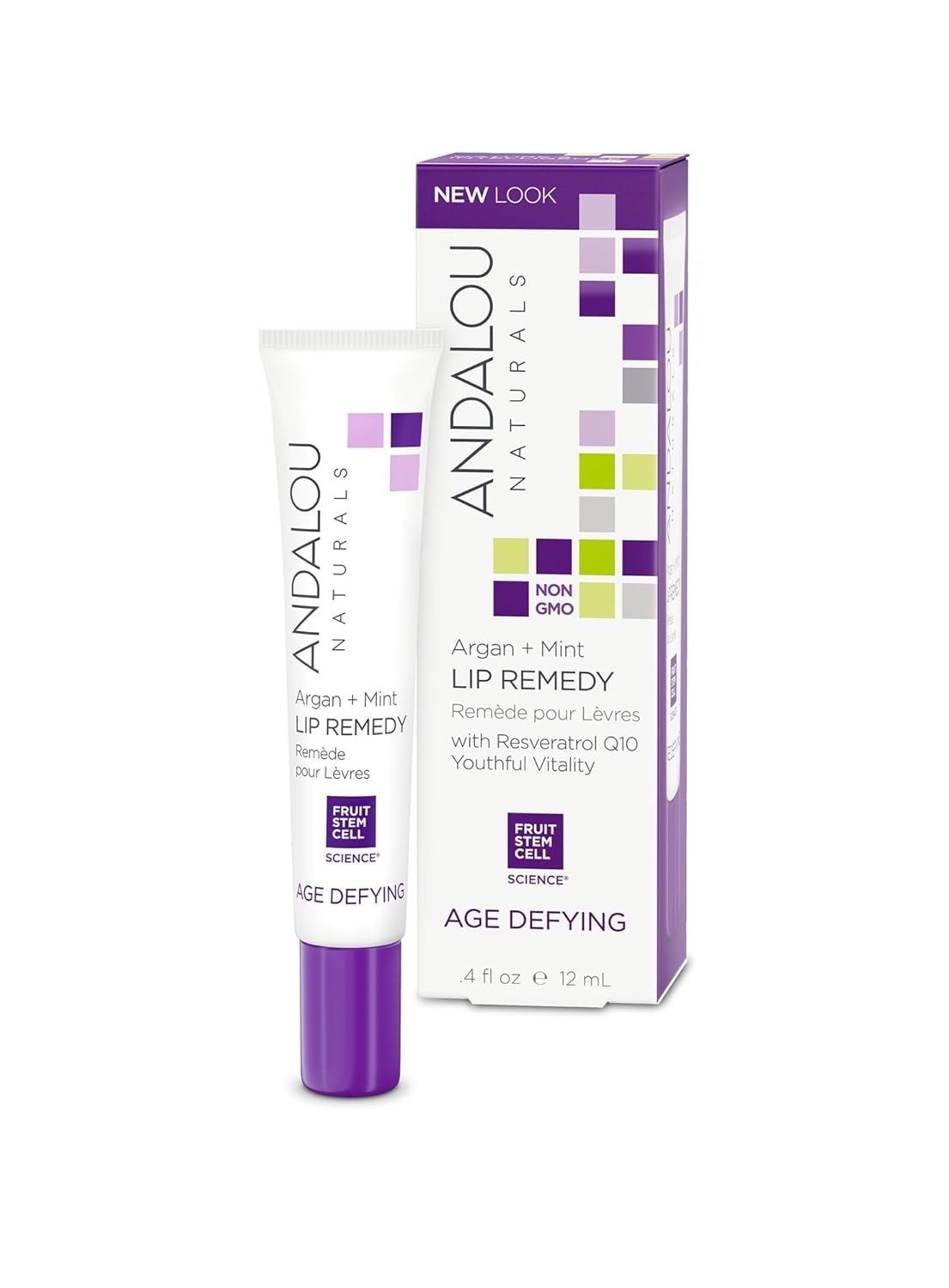 Andalou Naturals Argan + Mint Lip Remedy, 0.4 Ounce Tube